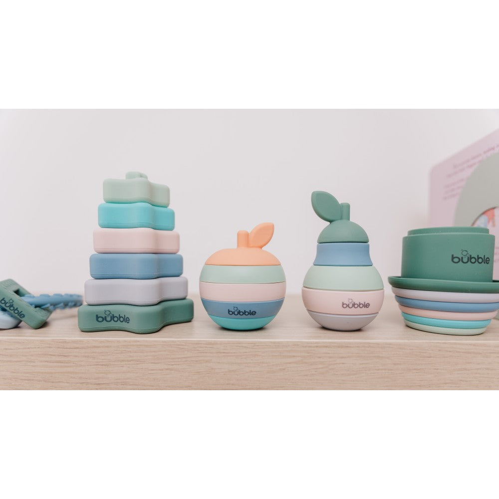 Bubble Silicone Stacking Apple Teether
