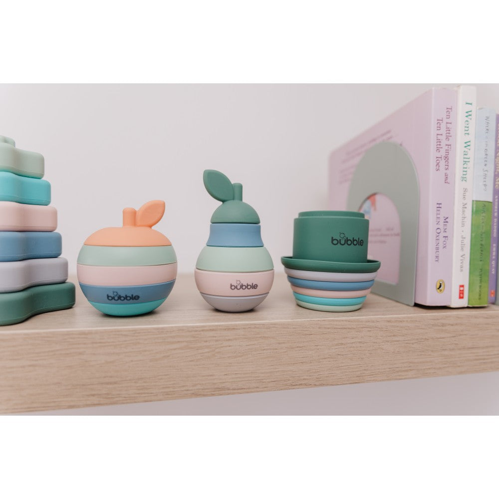 Bubble Silicone Stacking Apple Teether