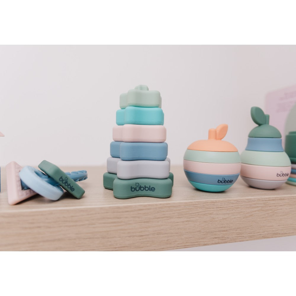 Bubble Silicone Stacking Apple Teether