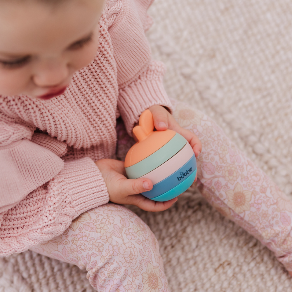 Bubble Silicone Stacking Apple Teether