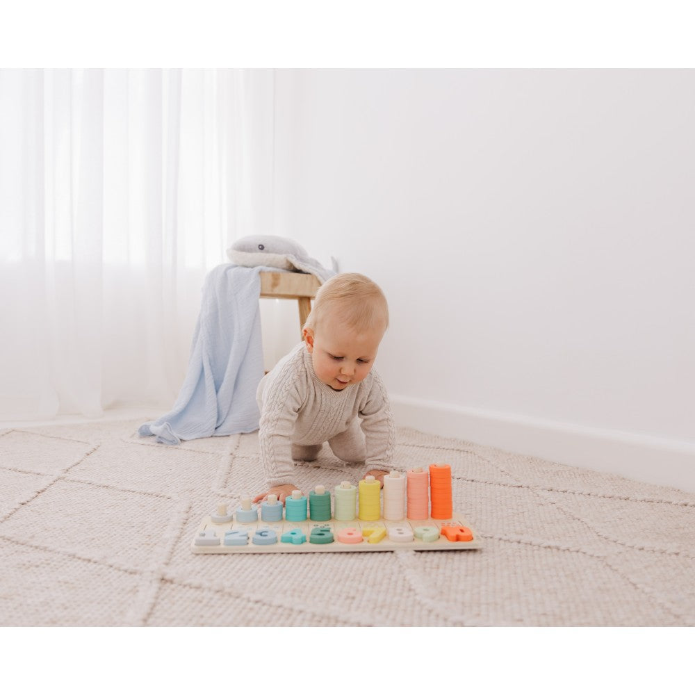 Bubble Wooden Numbers & Blocks Counting Set