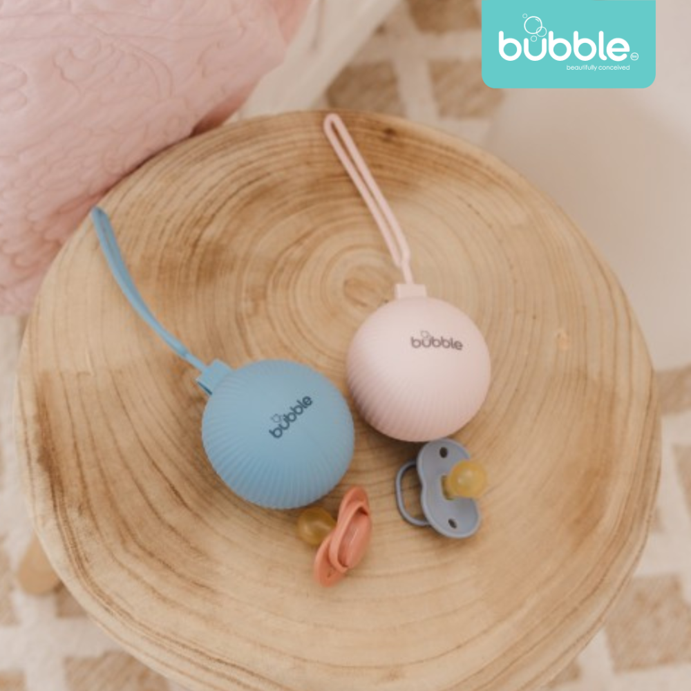 Bubble Silicone Pacifier Holder - Blue