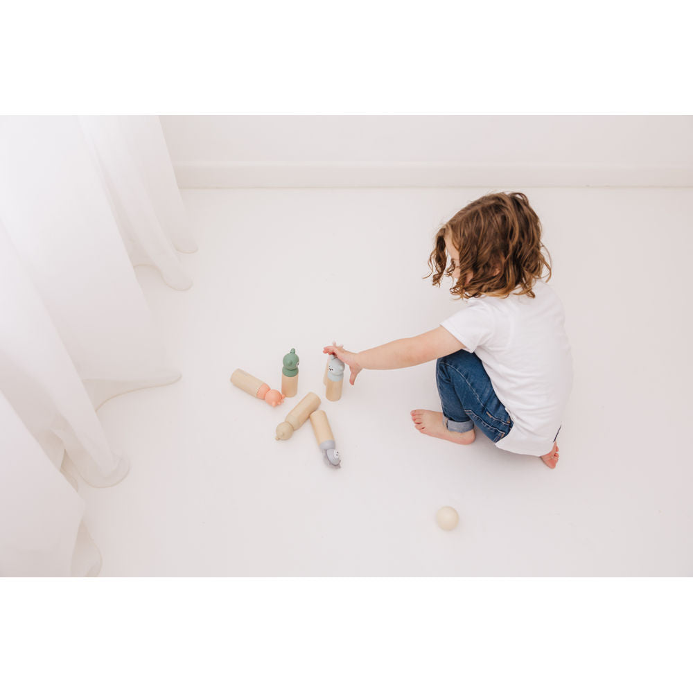Bubble Wooden Animal Bowling Set