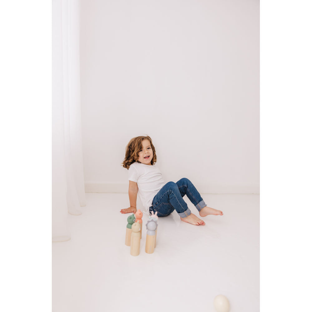 Bubble Wooden Animal Bowling Set