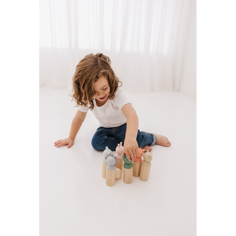 Bubble Wooden Animal Bowling Set