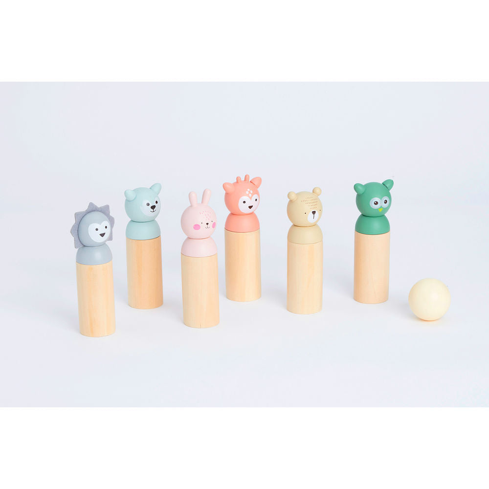 Bubble Wooden Animal Bowling Set