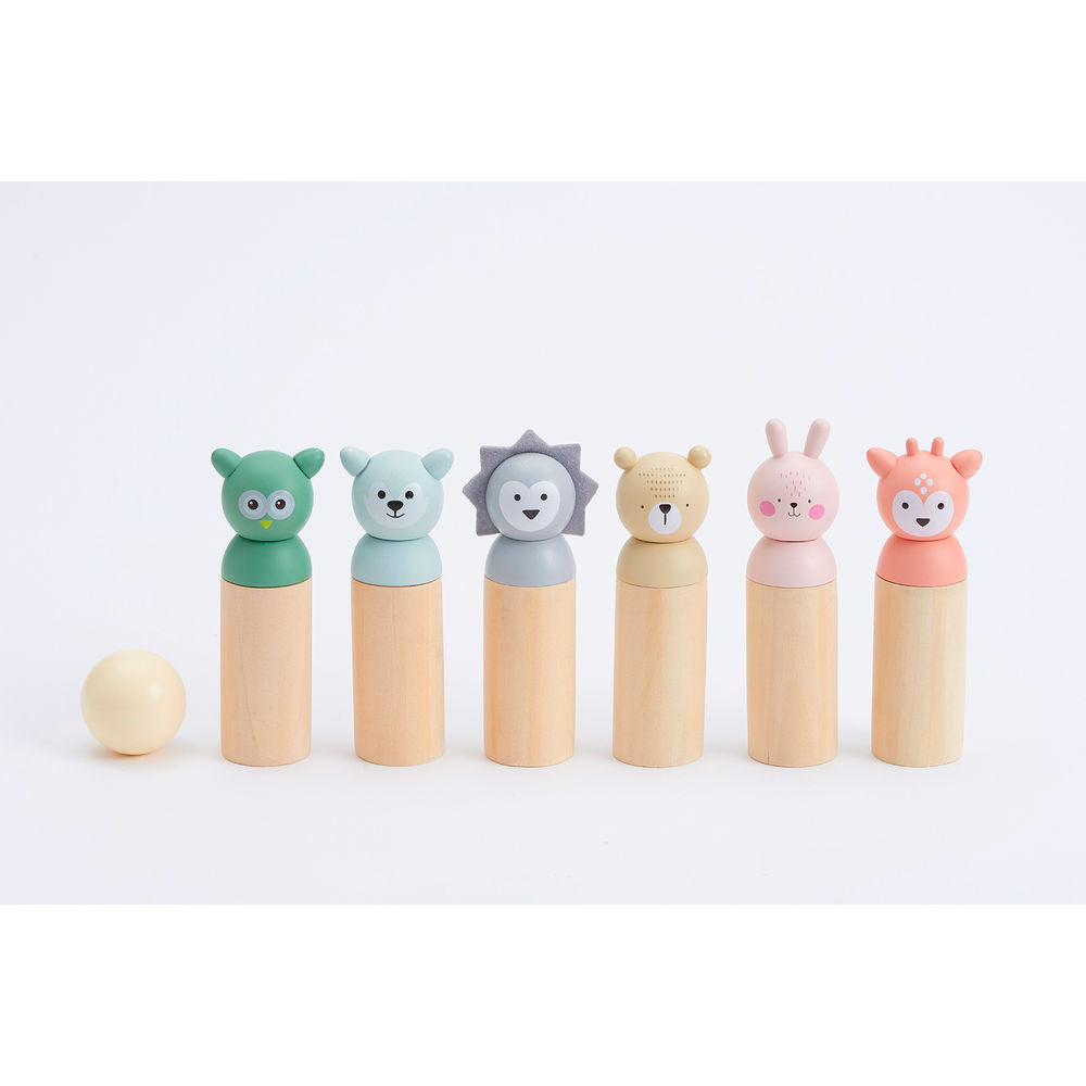 Bubble Wooden Animal Bowling Set