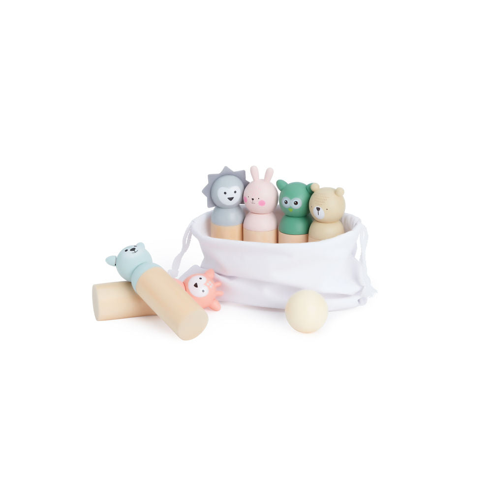 Bubble Wooden Animal Bowling Set