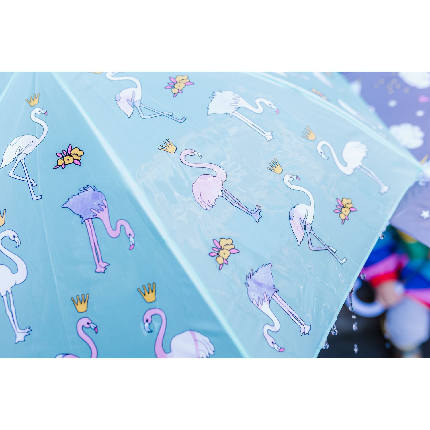 Bubble Magical Colour Changing Umbrella - Flamingo