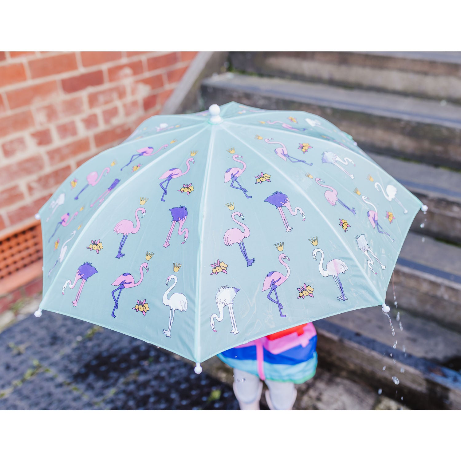 Bubble Magical Colour Changing Umbrella - Flamingo