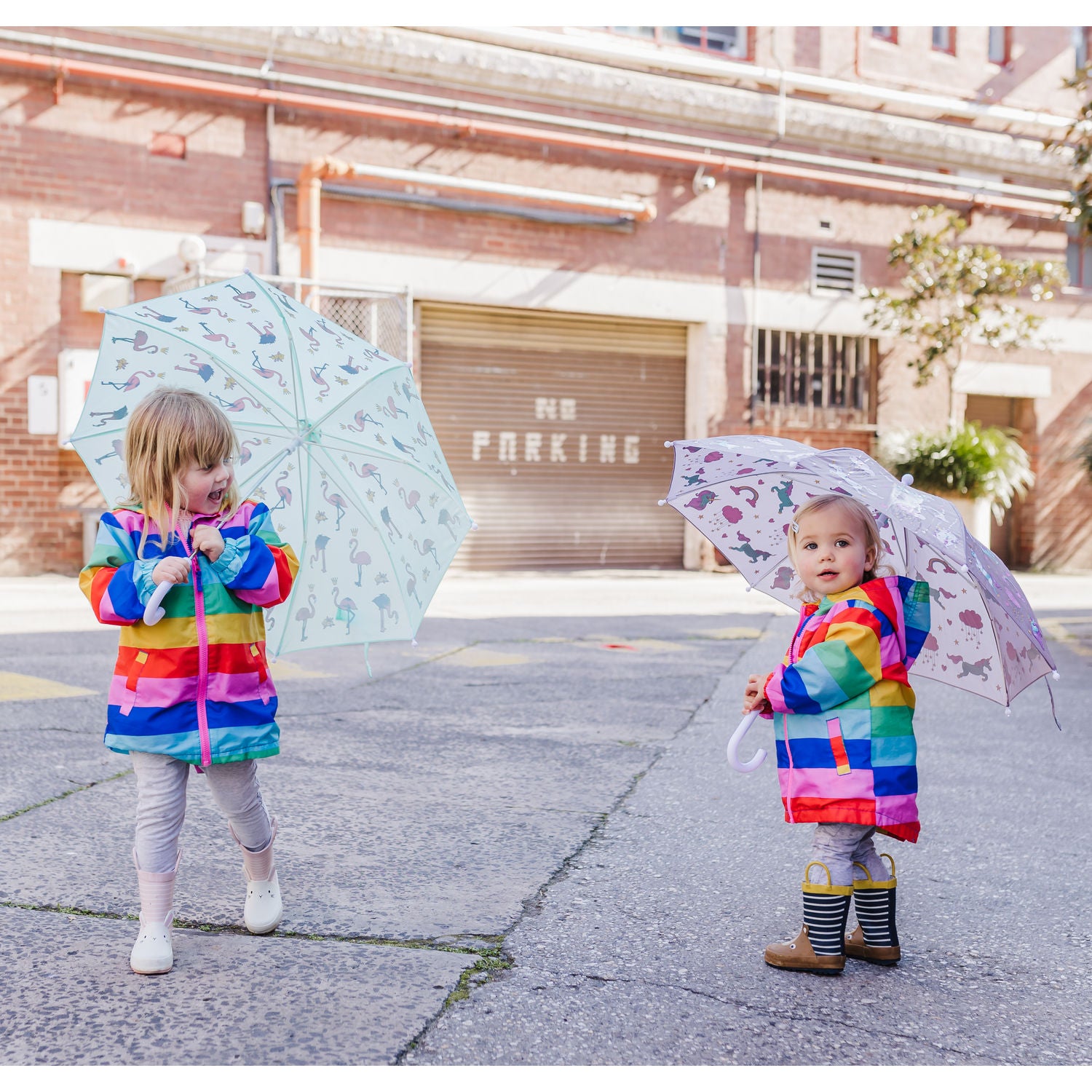 Bubble Magical Colour Changing Umbrella - Flamingo