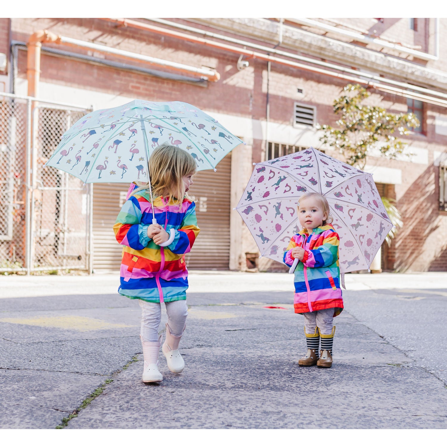 Bubble Magical Colour Changing Umbrella - Flamingo